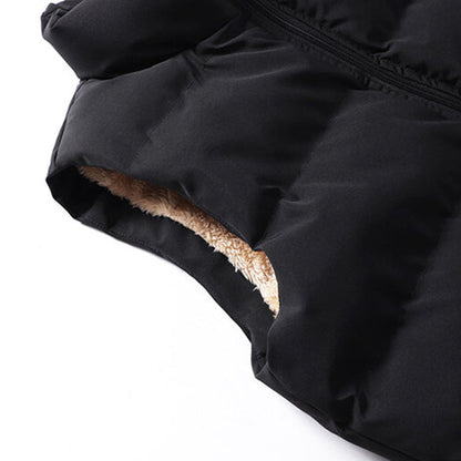 Gilet sans manches élégant doublé de fourrure pour homme