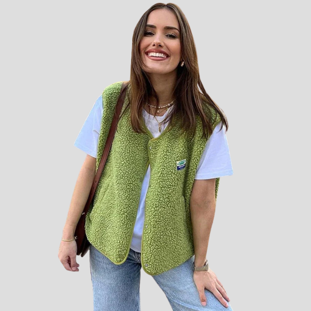 Gilet sans manches en laine tendance pour femme