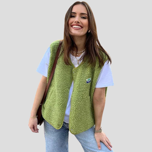 Gilet sans manches en laine tendance pour femme