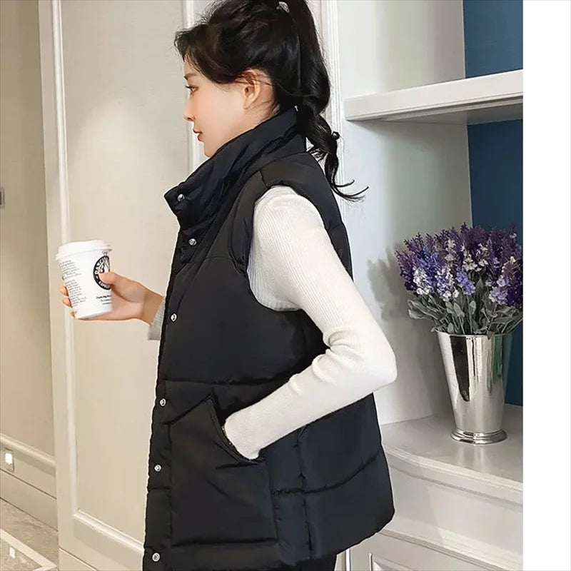 Gilet sans manches | long et chaud
