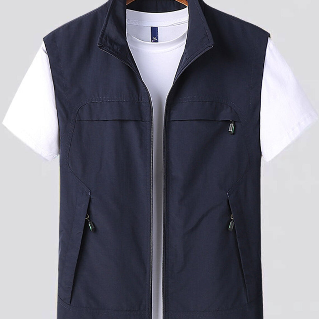 Gilet zippé à col montant - respirant et à séchage rapide