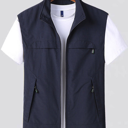 Gilet zippé à col montant - respirant et à séchage rapide