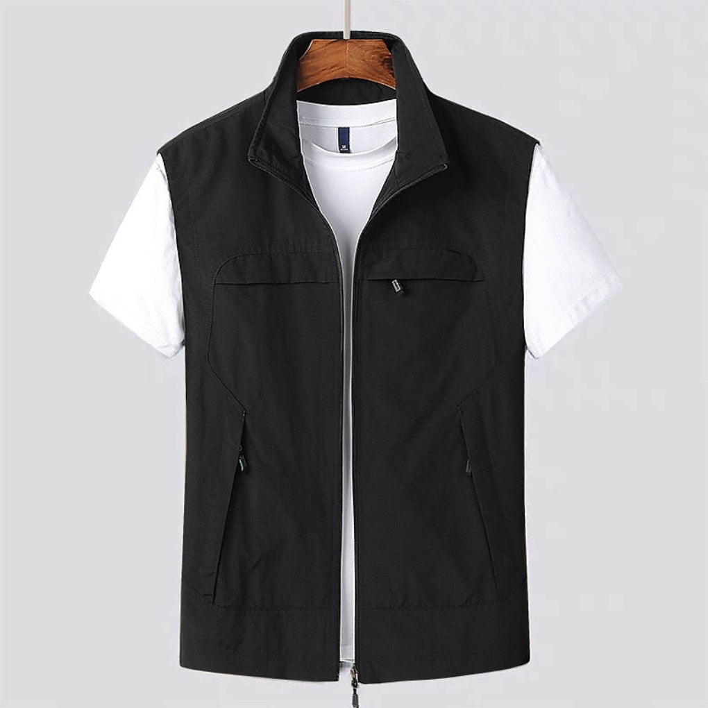 Gilet zippé à col montant - respirant et à séchage rapide