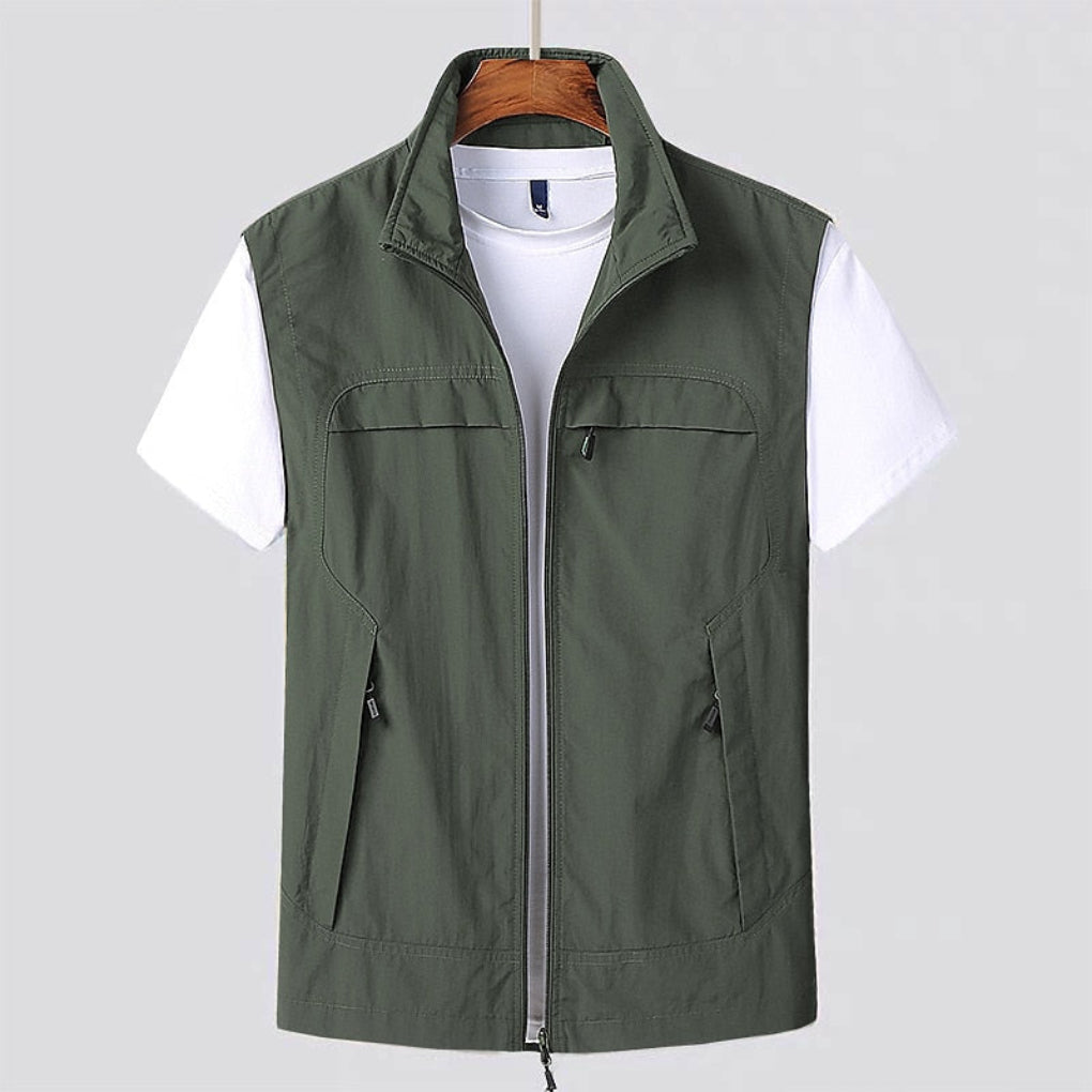 Gilet zippé à col montant - respirant et à séchage rapide