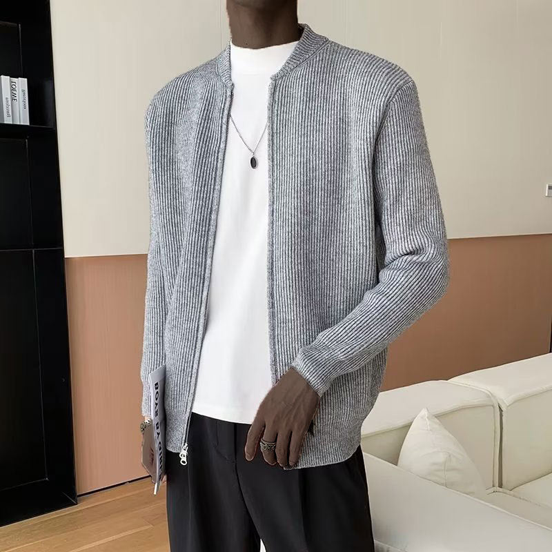 Gilet zippé côtelé pour homme
