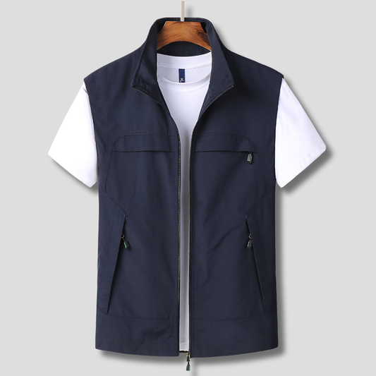 Gilet zippé léger pour homme pour les activités de plein air