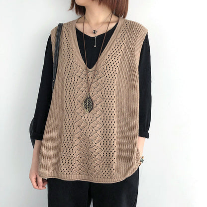 Gilets en maille oversize au style chic décontracté pour femme
