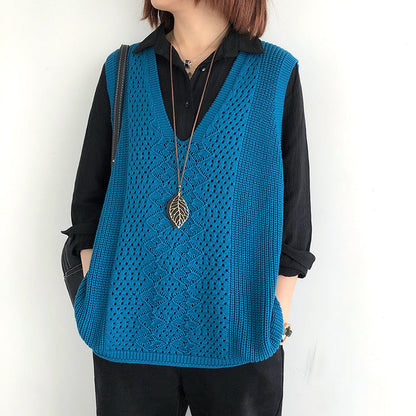 Gilets en maille oversize au style chic décontracté pour femme