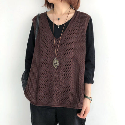 Gilets en maille oversize au style chic décontracté pour femme