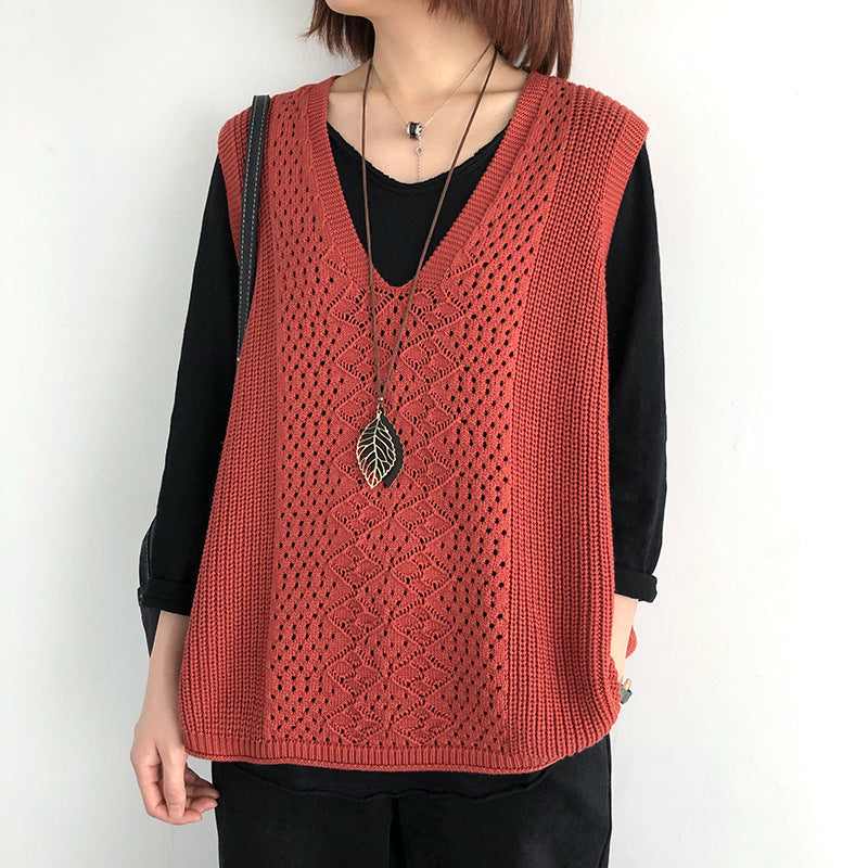 Gilets en maille oversize au style chic décontracté pour femme