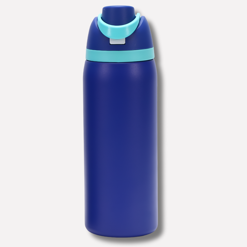 Gourde isotherme avec paille intégrée
