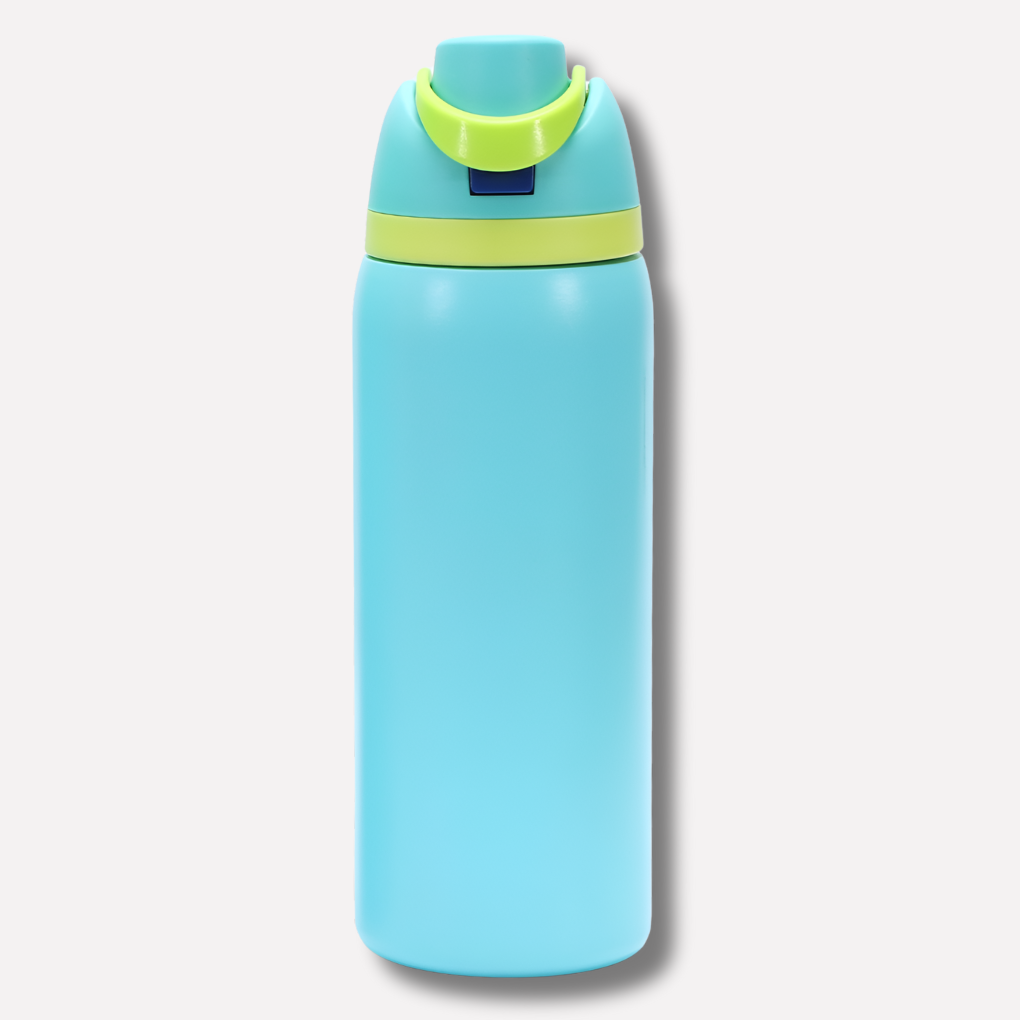 Gourde isotherme avec paille intégrée