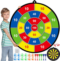 Grande cible de fléchettes recto-verso pour enfants – jouer, apprendre et se détendre