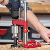 Guide de perçage manuel pour le travail du bois - portable et réglable