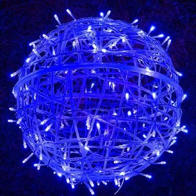 Guirlande lumineuse d'extérieur à boules en rotin - éclairage de jardin - sphères décoratives
