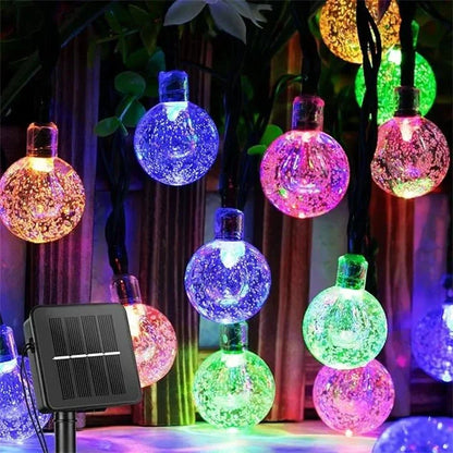Guirlande lumineuse LED solaire d’extérieur - étanche - jardin