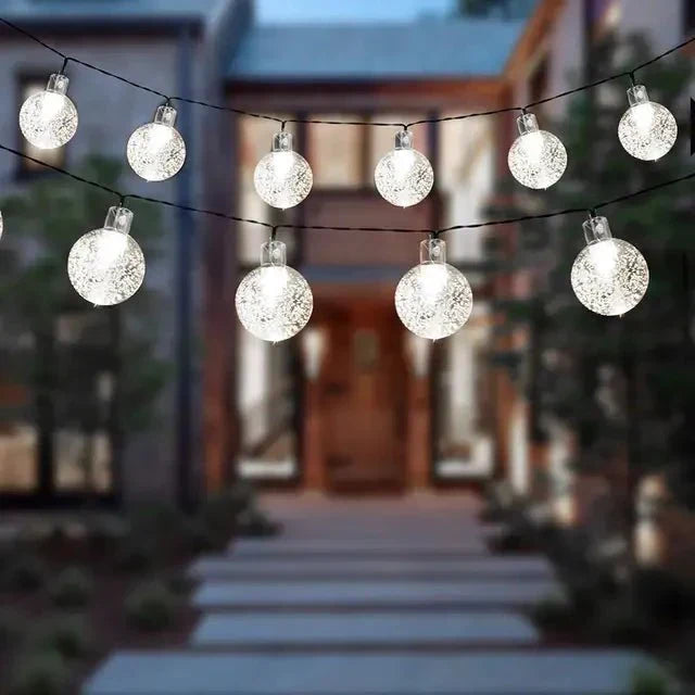 Guirlande lumineuse LED solaire d’extérieur - étanche - jardin