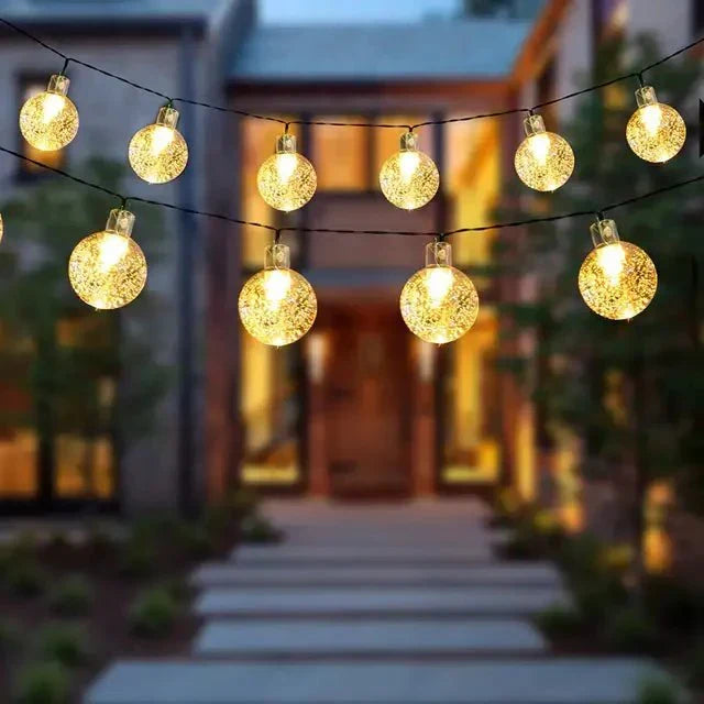 Guirlande lumineuse LED solaire d’extérieur - étanche - jardin
