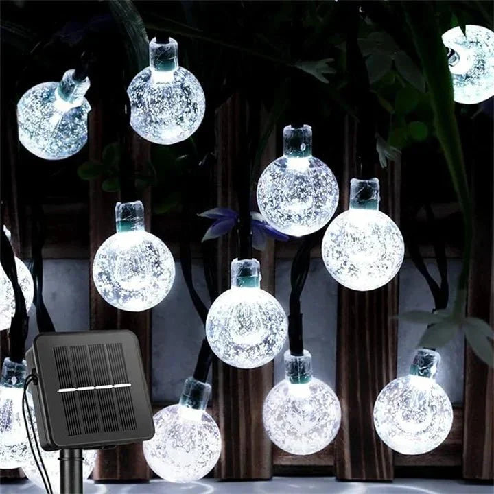 Guirlande lumineuse LED solaire d’extérieur - étanche - jardin