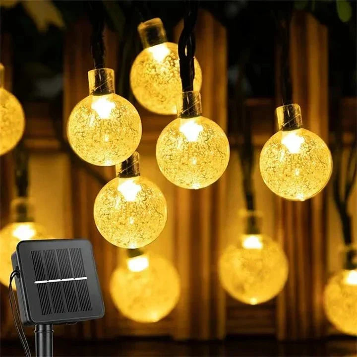 Guirlande lumineuse LED solaire d’extérieur - étanche - jardin