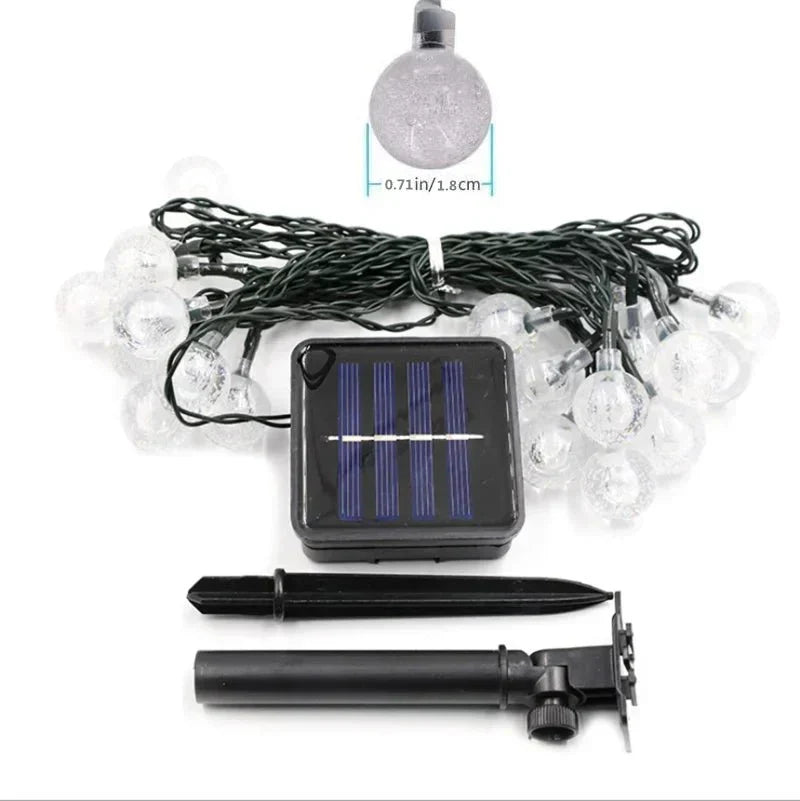 Guirlande lumineuse LED solaire d’extérieur - étanche - jardin