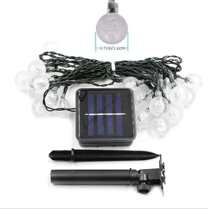Guirlande lumineuse LED solaire d’extérieur - étanche - jardin