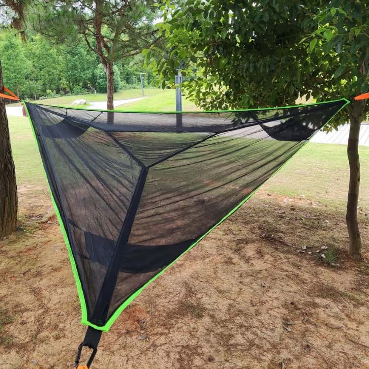 Hamac de camping triangulaire en filet pour la détente en plein air