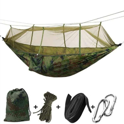 Hamac portable d’extérieur pour le camping avec moustiquaire