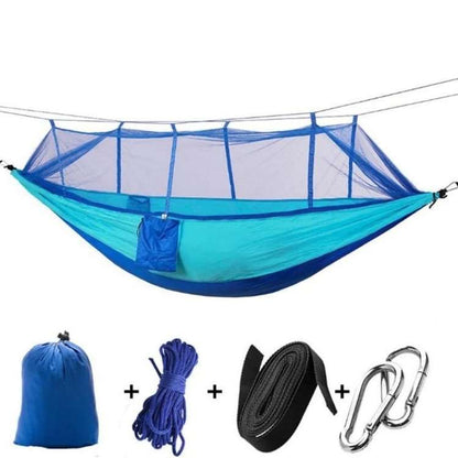 Hamac portable d’extérieur pour le camping avec moustiquaire