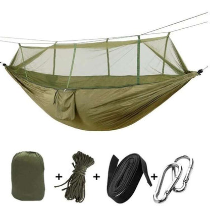 Hamac portable d’extérieur pour le camping avec moustiquaire