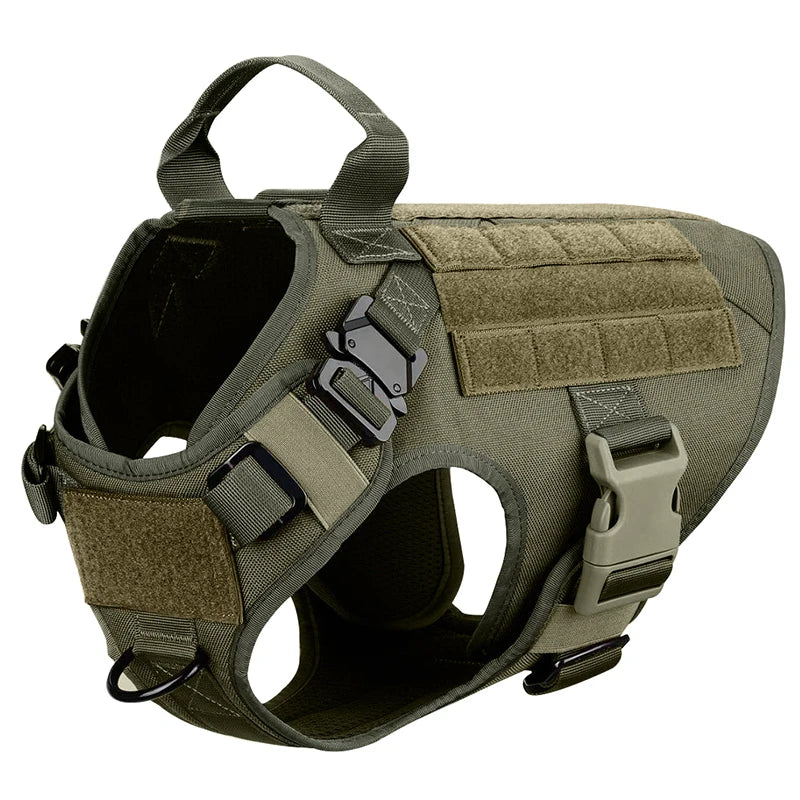Harnais tactique anti-traction pour chien pour l’entraînement et les aventures en plein air