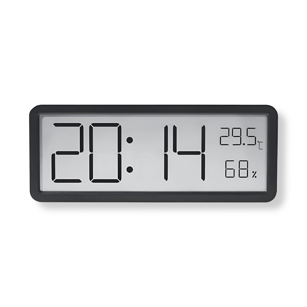Horloge murale numérique à LED avec température et humidité