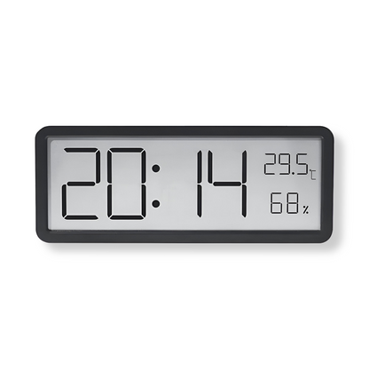 Horloge murale numérique à LED avec température et humidité