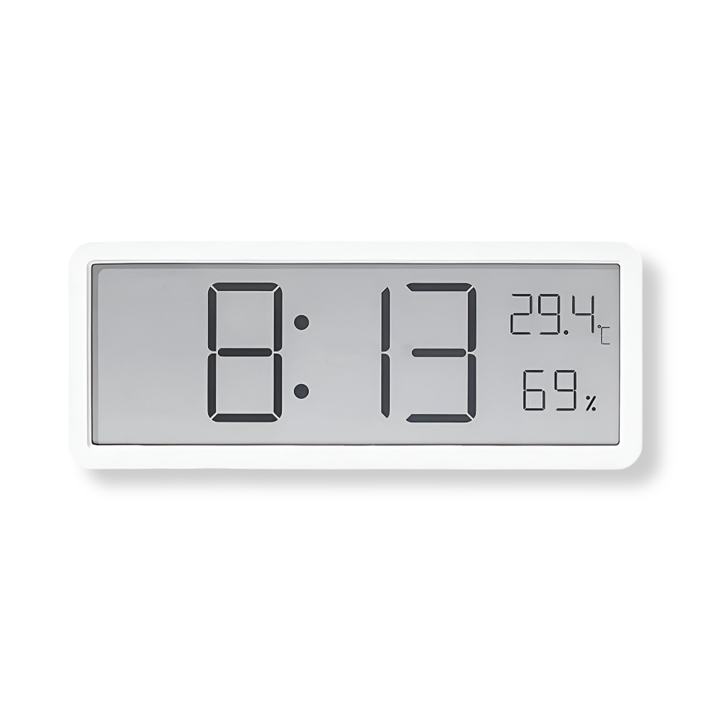Horloge murale numérique à LED avec température et humidité