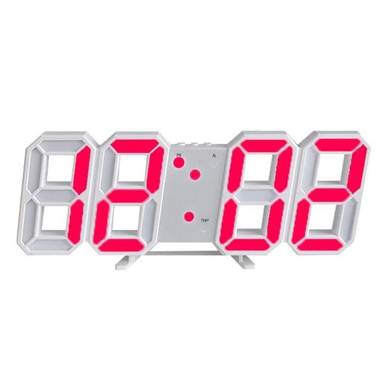 Horloge murale numérique LED 3D - moderne, affichage à luminosité réglable