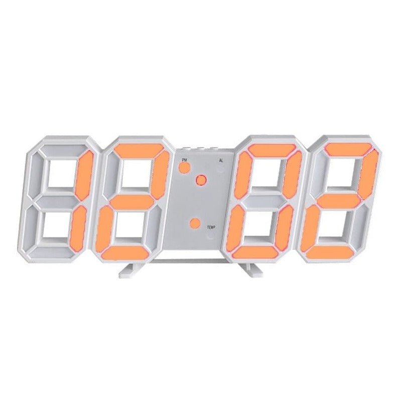 Horloge murale numérique LED 3D - moderne, affichage à luminosité réglable