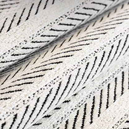 Housse de canapé à motif à chevrons, bord festonné