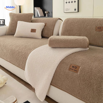 Housse de canapé | design doux effet peau d’agneau pour la chaleur et l’élégance