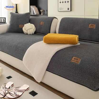 Housse de canapé | design doux effet peau d’agneau pour la chaleur et l’élégance