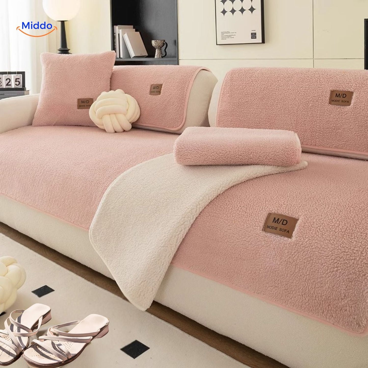 Housse de canapé | design doux effet peau d’agneau pour la chaleur et l’élégance