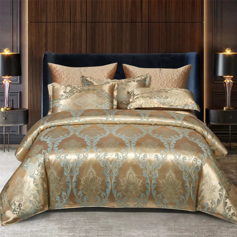 Housse de couette en tissu jacquard pour la chambre