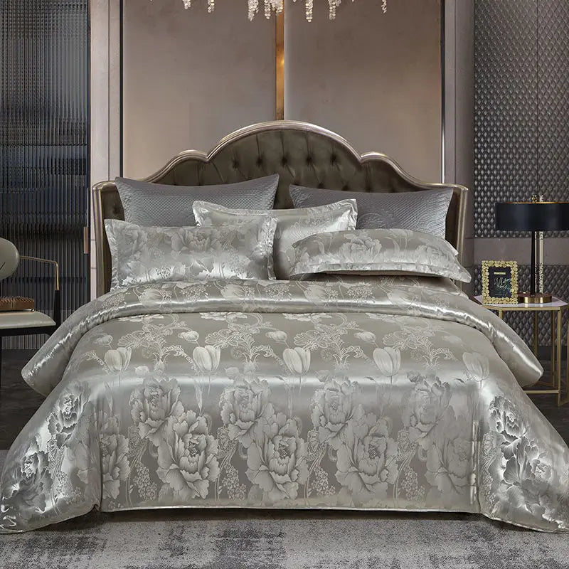 Housse de couette en tissu jacquard pour la chambre