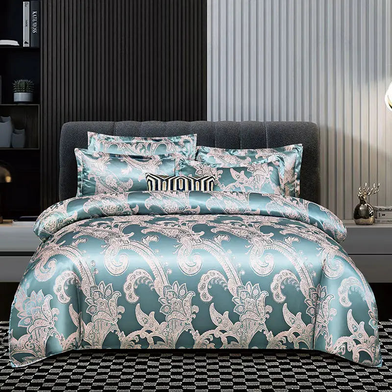 Housse de couette en tissu jacquard pour la chambre
