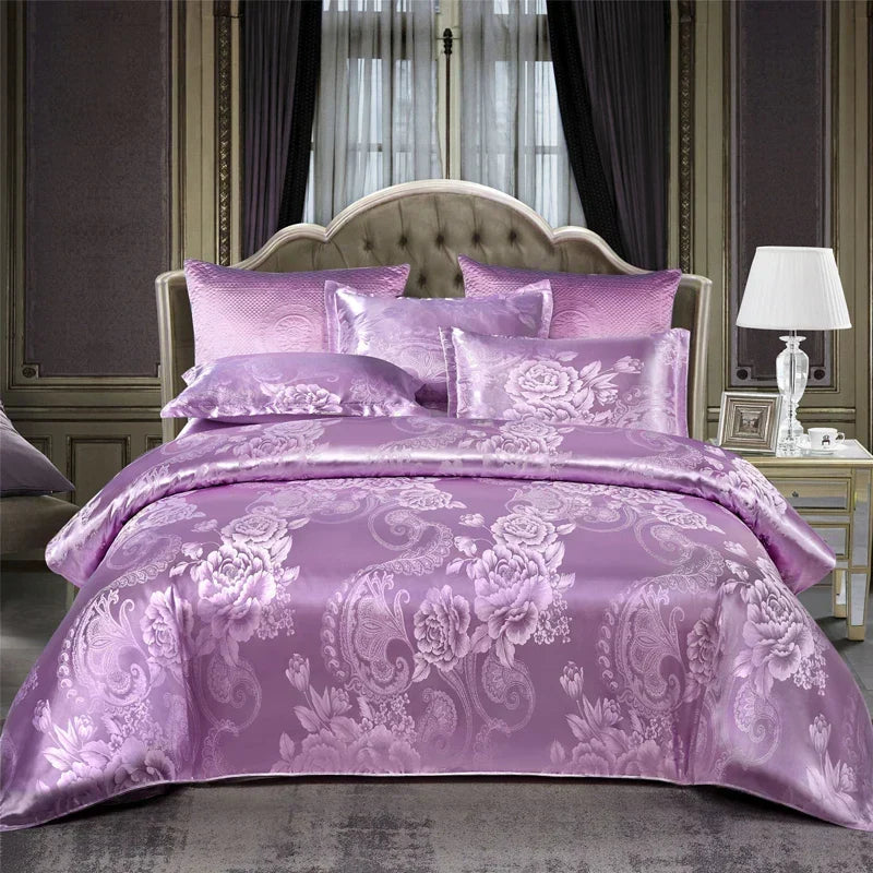 Housse de couette en tissu jacquard pour la chambre