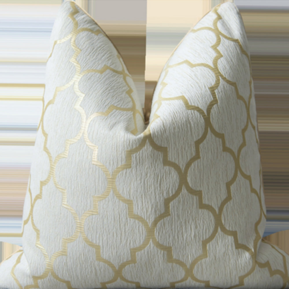 Housse de coussin de luxe dorée