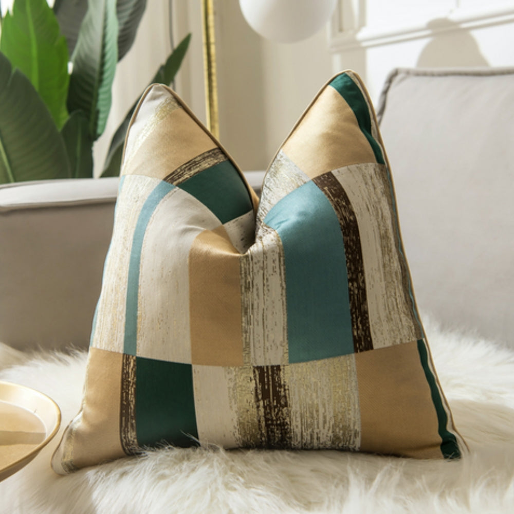 Housse de coussin de luxe dorée
