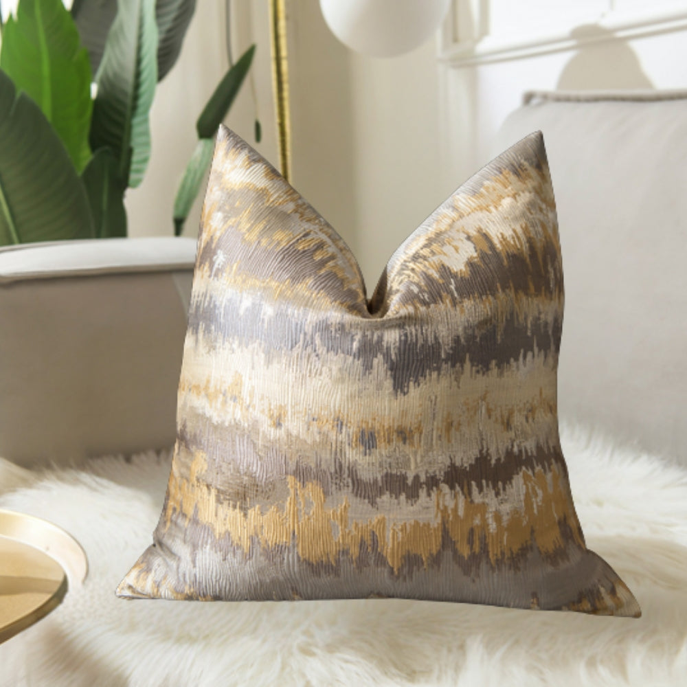 Housse de coussin de luxe dorée