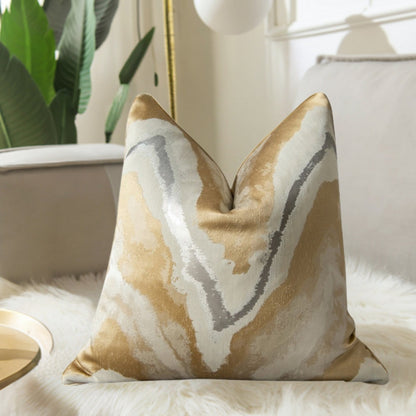 Housse de coussin de luxe dorée