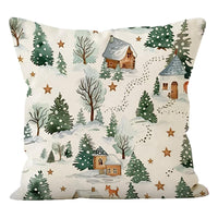 Housse de coussin de Noël hivernale