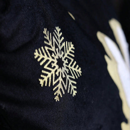 Housse de coussin décorative en velours motif sapin de Noël
